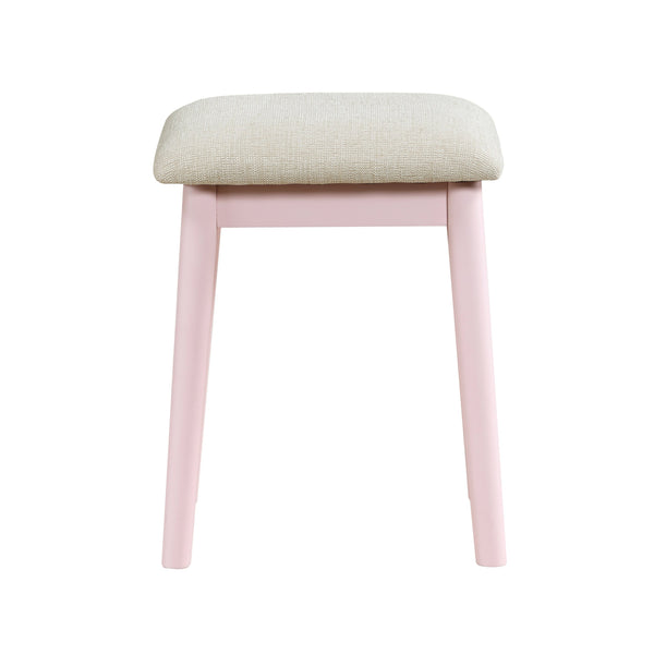 English Elm Beautiful Pink Vanity Set with Mirror & Stool, Storage Drawers, Elegant Bedroom Makeup Station B011P300057