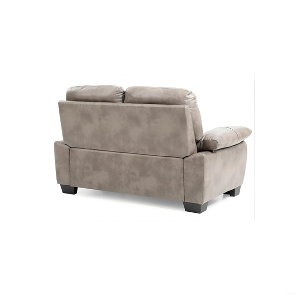English Elm Marta Gray Loveseat G676-L — Glove-Soft PU, Pocket Coil Support, Compact 35"H x 59"W Stylish Sofa B078108383