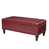 OSP Home Furnishings Caldwell storage ottoman Crimson Red