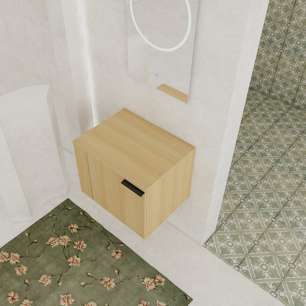 English Elm 24" Oak Bathroom Vanity Sink Cabinet - Modern Design, Soft-Close Doors, Great Storage For Small Spaces W1972P204940
