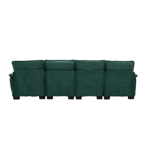 English Elm United We Win U Shaped Cloud Couch - 110" Modular Sectional Sofa With Memory Foam & Storage Pockets W1568S00216-GIGA