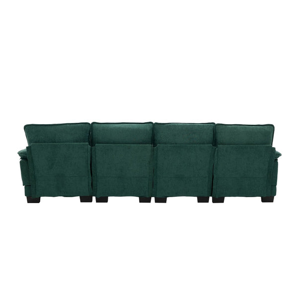English Elm United We Win U Shaped Cloud Couch - 110" Modular Sectional Sofa With Memory Foam & Storage Pockets W1568S00216-GIGA