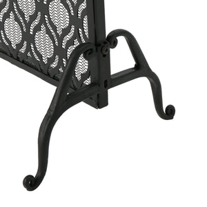 English Elm Christopher Knight Home® - FIRE Iron Single Panel Elmer Fireplace Screen — Durable Decorative Hearth Shield Protects Home Interiors Black 61130.00BLK