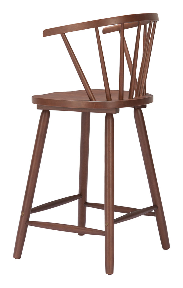 Zuo Modern Stenger Counter Stool Set - Stylish And Durable Rubberwood Design For Modern Spaces And Hospitality Walnut Rubberwood 110521-zuo-modern