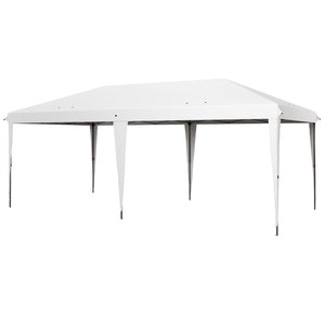 English Elm Outsunny 10' X 19.2' Heavy Duty Pop Up Canopy Tent - Instant Outdoor Shelter For Events, Bbqs, Weddings W2225P200887-GIGA