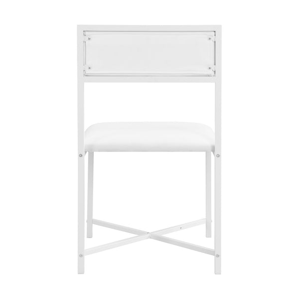 English Elm Topmax Extendable 5 Piece Dining Set with Pu Leather Chairs and Under Table Storage SP000082AAK