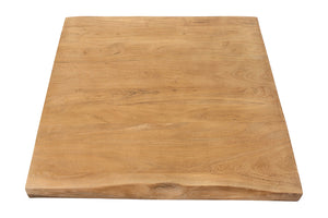 HomeRoots 39" Rustic Square Distressed Coffee Table with Solid Wood Top & Black Iron Base for Modern Spaces 558160