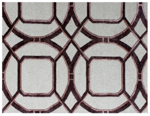 HomeRoots 5' X 8' Contemporary Abstract Geometric Hand-Tufted Area Rug for Stylish Family Spaces & Durability Silver 558177