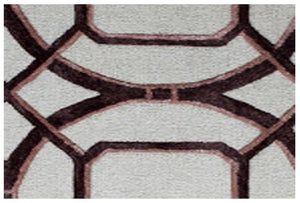 HomeRoots 5' X 8' Contemporary Abstract Geometric Hand-Tufted Area Rug for Stylish Family Spaces & Durability Silver 558177