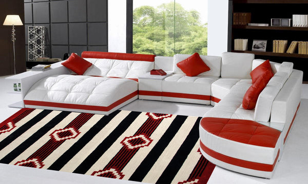 Homeroots 8' X 11' Ivory And Black Southwestern Hand Tufted Non Skid Area Rug  Wool 558181