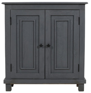 HomeRoots 34" Coastal Gray Solid Wood Sideboard with Antique Hardware, Perfect for Stylish Storage & Decor 558211
