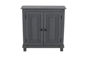 HomeRoots 34" Coastal Gray Solid Wood Sideboard with Antique Hardware, Perfect for Stylish Storage & Decor 558211