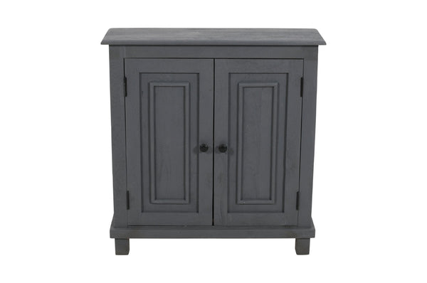 HomeRoots 34" Coastal Gray Solid Wood Sideboard with Antique Hardware, Perfect for Stylish Storage & Decor 558211
