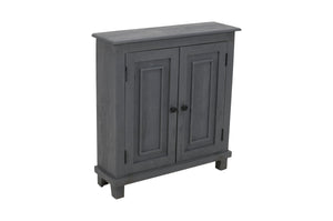 HomeRoots 34" Coastal Gray Solid Wood Sideboard with Antique Hardware, Perfect for Stylish Storage & Decor 558211