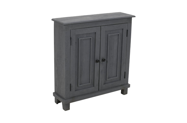 HomeRoots 34" Coastal Gray Solid Wood Sideboard with Antique Hardware, Perfect for Stylish Storage & Decor 558211