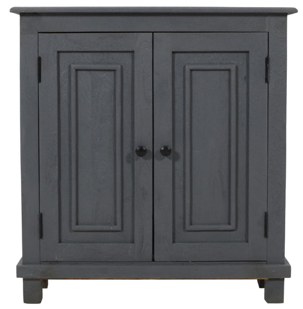 HomeRoots 34" Coastal Gray Solid Wood Sideboard with Antique Hardware, Perfect for Stylish Storage & Decor 558211