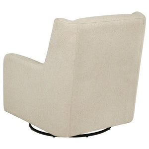 English Elm Calianna Boucle Barrel Accent Chair with Oak Legs for Living Room or Bedroom Beige B062P451746