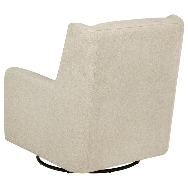 English Elm Calianna Boucle Barrel Accent Chair with Oak Legs for Living Room or Bedroom Beige B062P451746