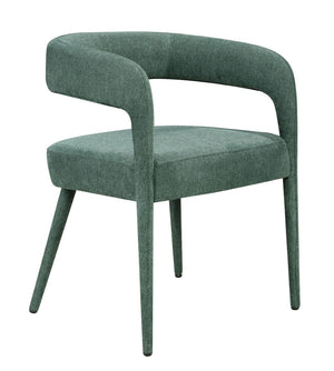 HomeRoots Set of Two Modern Green Linen Upholstered Side Chairs – Stylish Comfort for Dining & Accent Use 558312