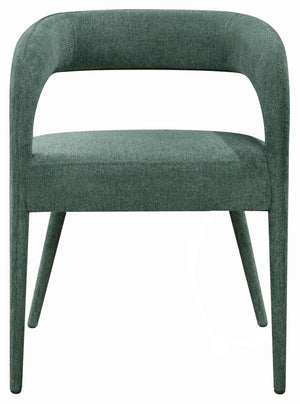 HomeRoots Set of Two Modern Green Linen Upholstered Side Chairs – Stylish Comfort for Dining & Accent Use 558312