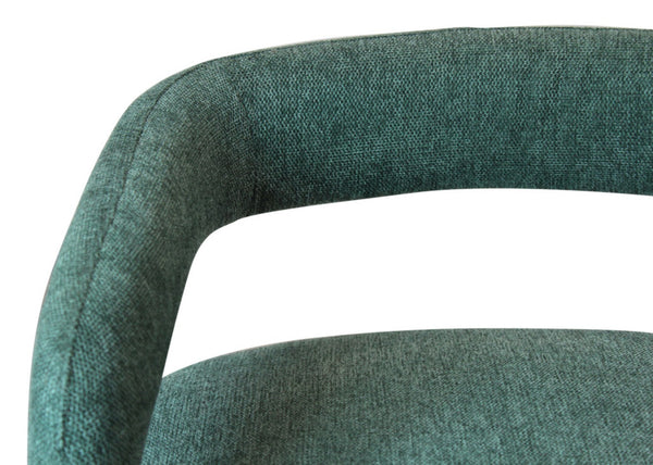 HomeRoots Set of Two Modern Green Linen Upholstered Side Chairs – Stylish Comfort for Dining & Accent Use 558312