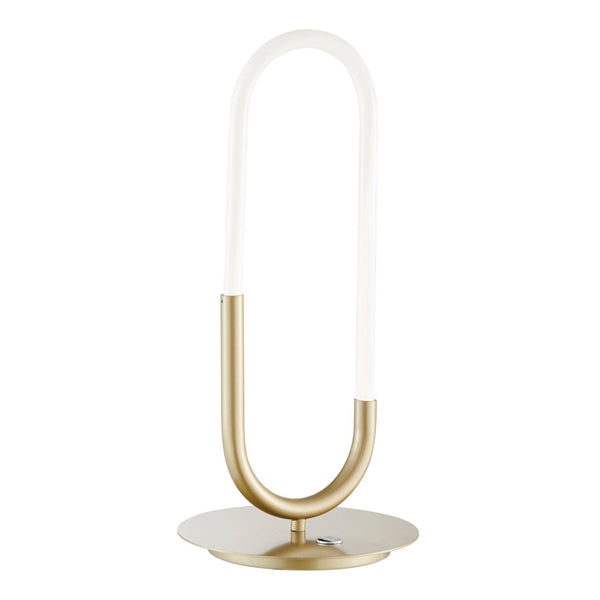HomeRoots 19" Gold Acrylic Modern Paper Clip LED Table Lamp – Dimmable Touch Control for Stylish Illumination 558368