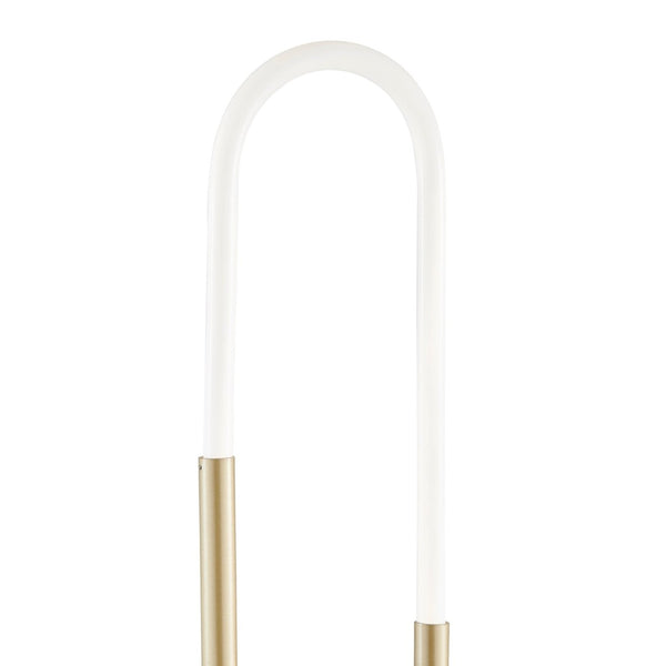 HomeRoots 19" Gold Acrylic Modern Paper Clip LED Table Lamp – Dimmable Touch Control for Stylish Illumination 558368
