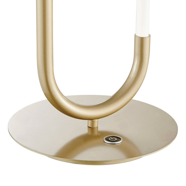 HomeRoots 19" Gold Acrylic Modern Paper Clip LED Table Lamp – Dimmable Touch Control for Stylish Illumination 558368