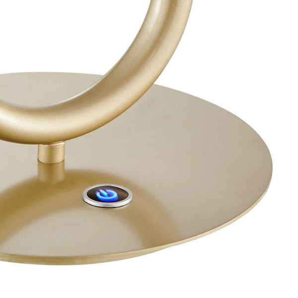 HomeRoots 19" Gold Acrylic Modern Paper Clip LED Table Lamp – Dimmable Touch Control for Stylish Illumination 558368