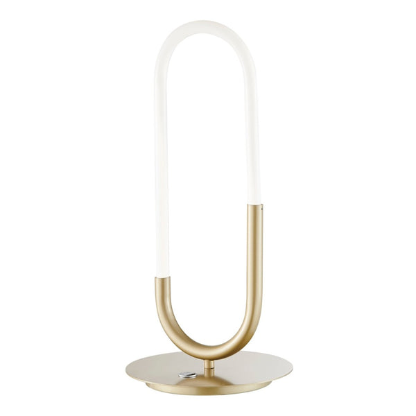 HomeRoots 19" Gold Acrylic Modern Paper Clip LED Table Lamp – Dimmable Touch Control for Stylish Illumination 558368