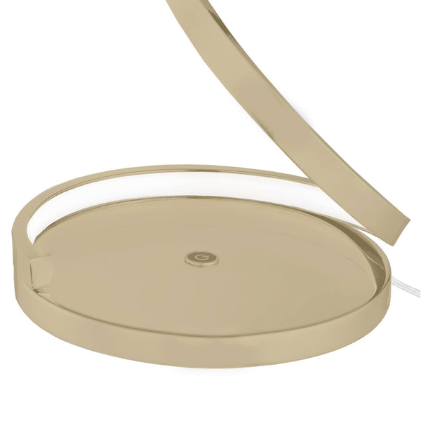 HomeRoots 31" Gold Metal Desk Lamp - Modern LED Touch-Switch Lighting for Home Office or Study Space 558369