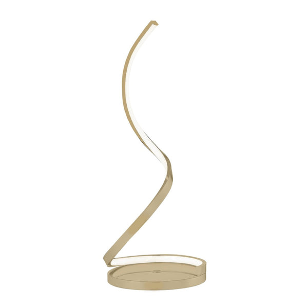 HomeRoots 31" Gold Metal Desk Lamp - Modern LED Touch-Switch Lighting for Home Office or Study Space 558369