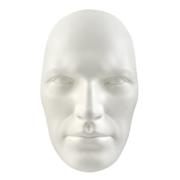 HomeRoots 28" Handmade White Resin Male Face Wall Decor - Modern Art Sculpture for Stylish Interior Design 558371