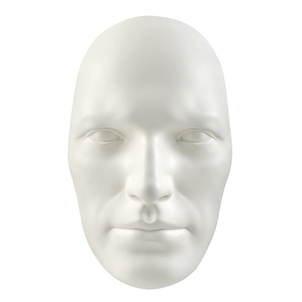 HomeRoots 28" Handmade White Resin Male Face Wall Decor - Modern Art Sculpture for Stylish Interior Design 558371