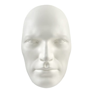 HomeRoots 28" Handmade White Resin Male Face Wall Decor - Modern Art Sculpture for Stylish Interior Design 558371