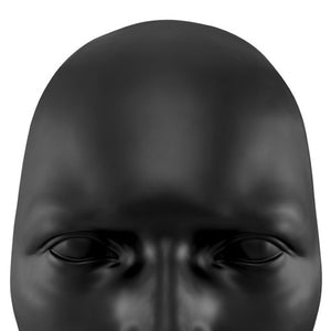 Homeroots 28" Black Face Resin Oval Wall Sculpture - Handmade Dimensional Art For Unique Home Decor Focal Point  Resin 558372