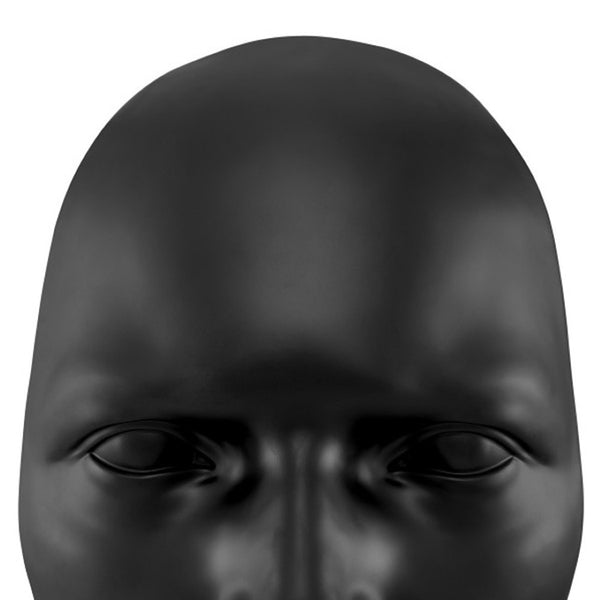 Homeroots 28" Black Face Resin Oval Wall Sculpture - Handmade Dimensional Art For Unique Home Decor Focal Point  Resin 558372