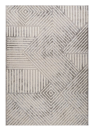 Homeroots 5' X 8' Gray And Beige Abstract Distressed Area Rug  Polypropylene 558375