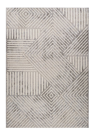 Homeroots 7' X 10' Gray And Beige Abstract Distressed Area Rug  Polypropylene 558376