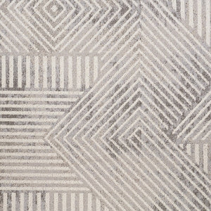 Homeroots 7' X 10' Gray And Beige Abstract Distressed Area Rug  Polypropylene 558376