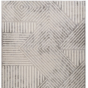 Homeroots 7' X 10' Gray And Beige Abstract Distressed Area Rug  Polypropylene 558376