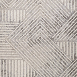Homeroots 8' X 11' Gray And Beige Abstract Distressed Area Rug  Polypropylene 558377