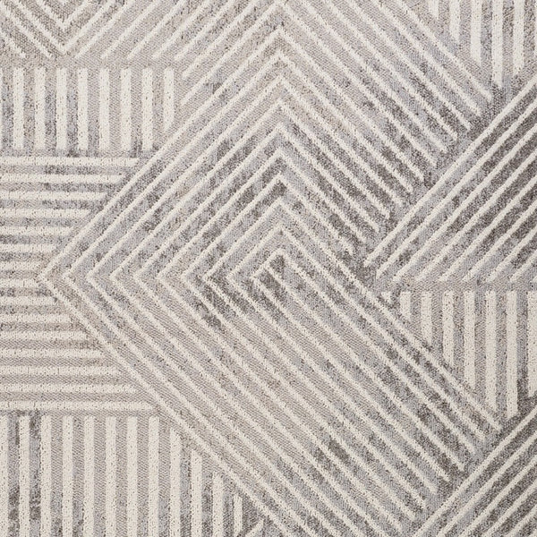 Homeroots 8' X 11' Gray And Beige Abstract Distressed Area Rug  Polypropylene 558377