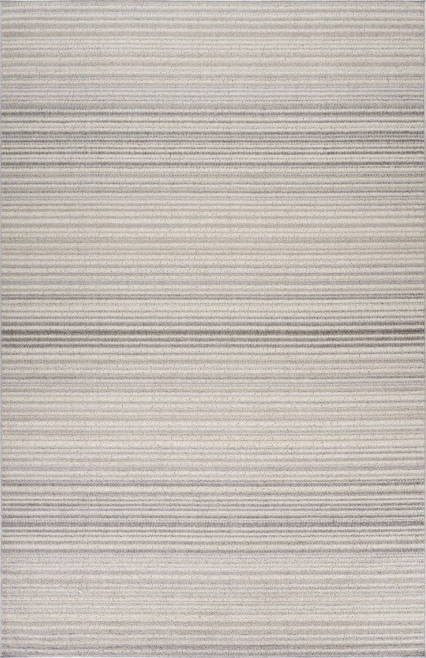 Homeroots 7' X 10' Gray And Ivory Abstract Area Rug  Polypropylene 558381