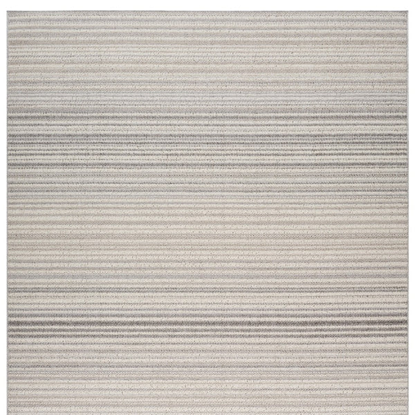 Homeroots 8' X 11' Gray And Ivory Abstract Area Rug  Polypropylene 558382