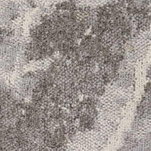 HomeRoots 5' Gray and Ivory Abstract Area Rug - Modern Artistry, Stain-Resistant & Perfect for Busy Homes 7' X 10' 558386