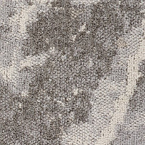HomeRoots 5' Gray and Ivory Abstract Area Rug - Modern Artistry, Stain-Resistant & Perfect for Busy Homes 7' X 10' 558386