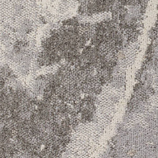 HomeRoots 5' Gray and Ivory Abstract Area Rug - Modern Artistry, Stain-Resistant & Perfect for Busy Homes 7' X 10' 558386