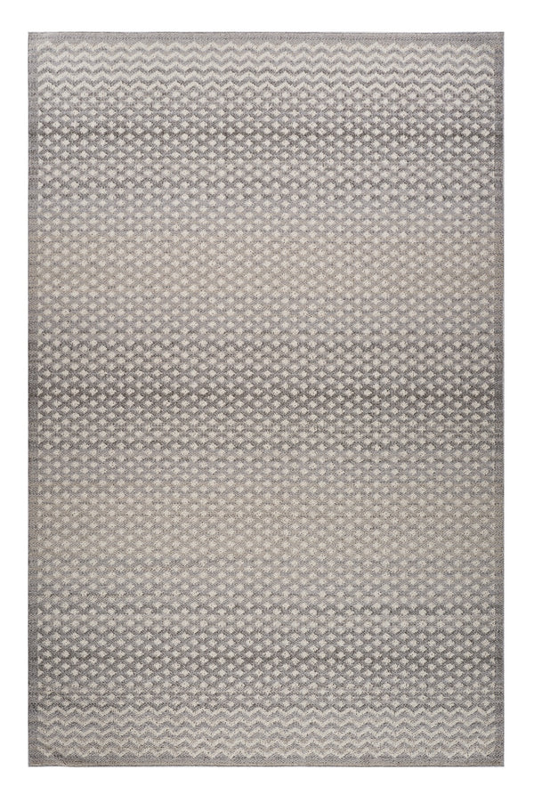Homeroots 5' X 8' Gray And Beige Checkered Distressed Area Rug  Polypropylene 558390