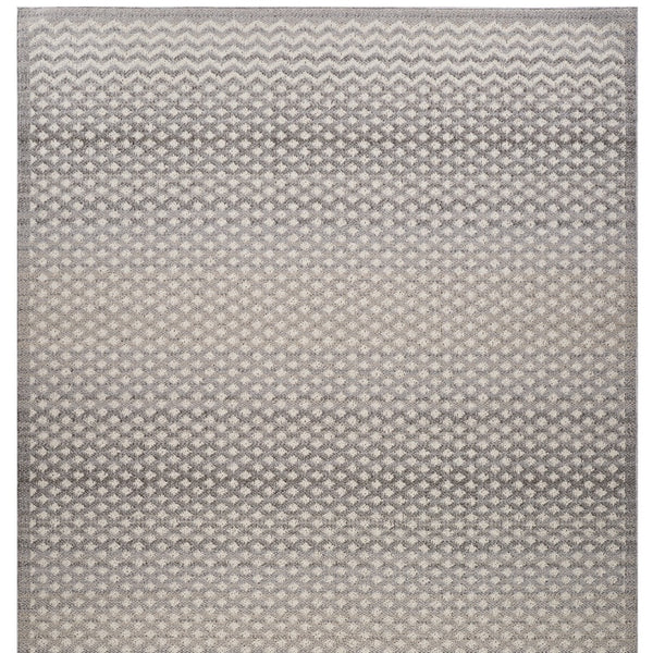 Homeroots 5' X 8' Gray And Beige Checkered Distressed Area Rug  Polypropylene 558390